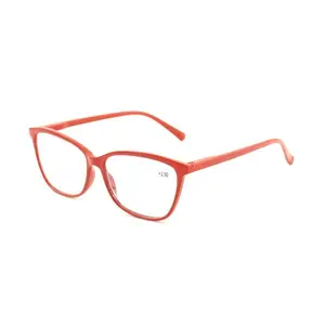 Kacamata baca wanita 2024 murah OEM grosir resep khusus kacamata besar 1.25 merah