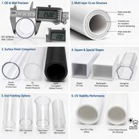 Tubería de Plástico Extruido de Precisión, 10-200 mm de Diámetro Exterior, Pared Delgada, PC, ABS, PP, PVC, PE, Nylon, Tubo Rígido, Longitud Personalizada, Funda Protectora