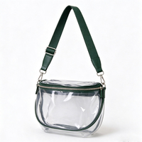 Sac bandoulière transparent personnalisé pour femme, nouveau design, idéal pour les concerts, les jours de match et les sorties