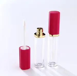 Flüssige erröten Verpackung Lip gloss Tube flüssige Lippenstift Tube Blume flüssige Lippenstift Tube Blume