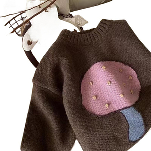 Pull à motif personnalisable pour filles, épais, couche de base automne-hiver, manches longues, pull doux et tendance, taille petite - Product Image 5