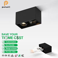PULUOTI Nouveaux Produits Aluminium Réglable Gu10 Logement 20W Noir Spot Lumière Moderne Surface Plafond Led Projecteur Luminaire