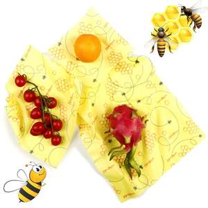 Envolturas Reutilizables <span class=keywords><strong>de</strong></span> <span class=keywords><strong>Cera</strong></span> <span class=keywords><strong>de</strong></span> <span class=keywords><strong>Abeja</strong></span> Para Alimentos, Envoltorios Ecológicos y Orgánicos Para Almacenamiento <span class=keywords><strong>de</strong></span> Comida - Product Image 6