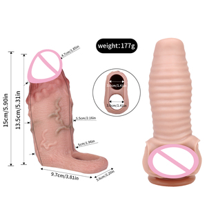 Morbido Silicone elastico pene anello per ingrandire prolungare per gli uomini coppie accessori manica di estensione anello manica del cazzo ingrandimento - Product Image 1