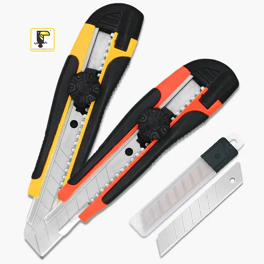 Handy High Quality Auto Retractable Safety Cutter Knife Shipping Plastic Box Cutter