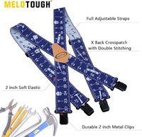 Ceinture porte-outils MELOTOUGH avec bretelles de soutien pour les épaules, bretelles robustes pour hommes avec clips solides pour pantalons