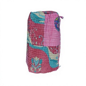 Corn husk clutch pouch Durable makeup pouch wholesale Soft portable cosmetic bag Lightweight puffer bag handle gift for her - Product Image 4