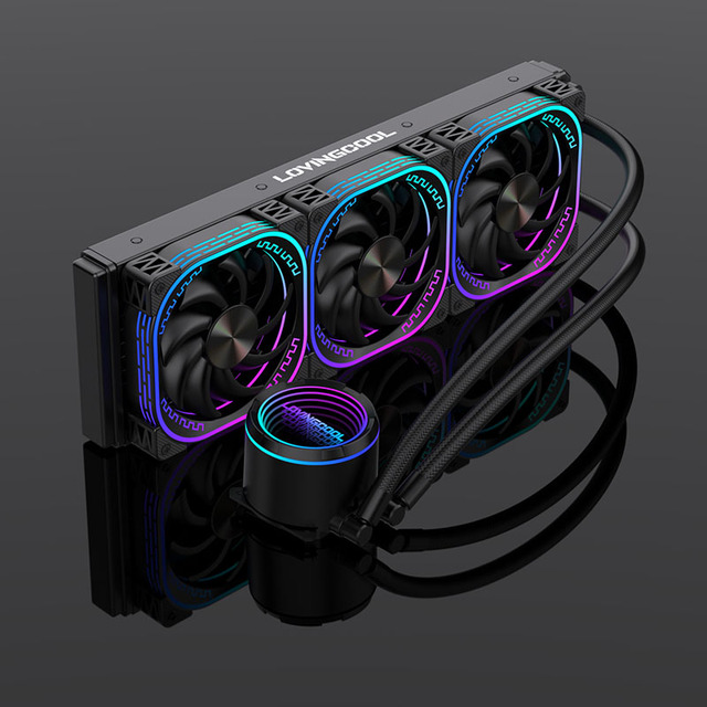 Lovingcool OEM Factory 360mm Quiet High Performance Aio CPU Cooler Gaming PC ARGB Lights Liquid Temperature for AM5 300W TDP