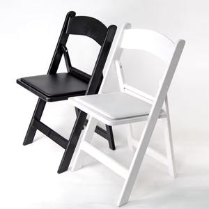 Chaise <span class=keywords><strong>de</strong></span> <span class=keywords><strong>mariage</strong></span> pliante en plastique Wimbledon en résine blanche <span class=keywords><strong>de</strong></span> jardin extérieur bon marché populaire pour la fête - Product Image 2