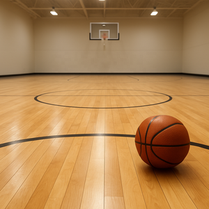 Avant sport FIBA Standard in legno massello campo da basket pavimento | Sistema di pavimento sportivo in legno duro per progetti di palestra e stadio - Product Image 1
