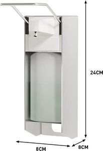 500ml Disinfection Liquid Soap Double Soap <b>Dispenser</b> Wall-mounted Household Hotel ABS EURO <b>Bottle</b> Short Arm Lever Aluminum - Product Image 3