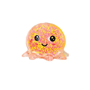 Adult Kids Stress Ball Octopus Fidget Squeeze Toys Stress Relief Toys Slow Rising Glowing Octopus Tpr Squishy Toy