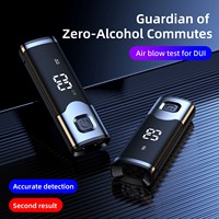 Probador de alcohol con pantalla digital portátil de alta precisión Detector de tráfico de autoprueba inteligente para conducir ebrio