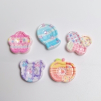 100 Pezzi Mini Cabochon a Forma di Fiore e Mela, Accessori per Scrapbooking, Decorazioni per Feste, Fermagli per Capelli, Decorazioni per la Casa