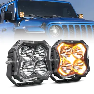 2024 nuovo Super luminoso cubo ambra DRL retroilluminazione 5 pollici Off Road Spot fight 4x4 per Tundra