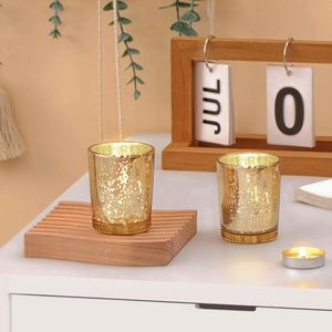 Tarro de cristal electrochapado con puntos de estrella, superventas, con varilla, soporte vacío para velas aromáticas DIY para Navidad - Product Image 3