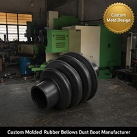 Soufflet en caoutchouc moulé sur mesure robuste avec multiples convolutions pour protection anti-poussière, destiné aux fournisseurs de suspensions automobiles