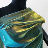Tissu en maille extensible laser irisé, tissu tulle dégradé, tissu de créateur DIY pour costumes de scène Hanfu, robe pour femmes