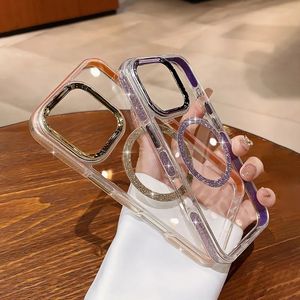 Nouvelle <span class=keywords><strong>coque</strong></span> de téléphone <span class=keywords><strong>transparente</strong></span> à paillettes magnétiques pour femme 2025 pour <span class=keywords><strong>iPhone</strong></span> 11 <span class=keywords><strong>12</strong></span> 13 14 15 16 17 <span class=keywords><strong>Pro</strong></span> Max Plus - Product Image 5