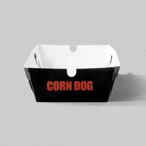 Atacado Hot Dog Bandeja De Papel Logotipo Personalizado Água E Óleo Prova De Cachorro De Milho Caixa De Embalagem - Product Image 4