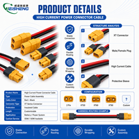 Câble de connexion de batterie XT60 XT90 mâle-femelle haute intensité pour avion RC, faisceau de stockage d'énergie LiPo rouge et noir