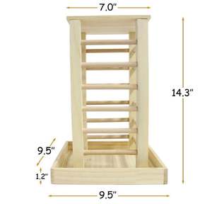 Mangiatoia per fieno in legno personalizzata mangiatoia per alimenti per conigli in piedi mangiatoia per animali domestici supporto per erba per coniglietto cincillà porcellino d'india - Product Image 6