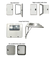 Porte de bagage en alliage d'aluminium blanc pour camping-car avec serrure, conception étanche, ventilation, épaisseur de paroi 35-40 mm pour caravane, remorque, camping-car