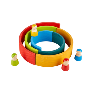 Conjunto de 12 miniature rainbow Peg dolls game of wooden figures people toy for children - Product Image 4