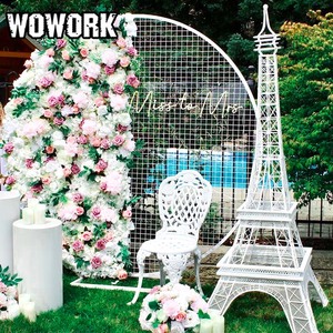 WOWORK Accessoire <span class=keywords><strong>de</strong></span> mariage Grandes lettres <span class=keywords><strong>PARIS</strong></span> lumineuses <span class=keywords><strong>de</strong></span> 8 et 10 pieds avec tour Eiffel comme pièce maîtresse pour la décoration <span class=keywords><strong>de</strong></span> fond d'événement - Product Image 3