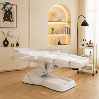 Fauteuil de Traitement Esthétique Électrique Moderne de Luxe, Design à Jambes Dédoublées, Réglable en Hauteur, en Cuir PU, Pliable, pour Salon de Coiffure et Tatouage