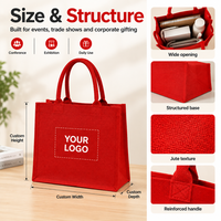 Sac fourre-tout uni avec logo personnalisé et soufflets latéraux, doté de poignées courtes, idéal pour les cadeaux de conférence