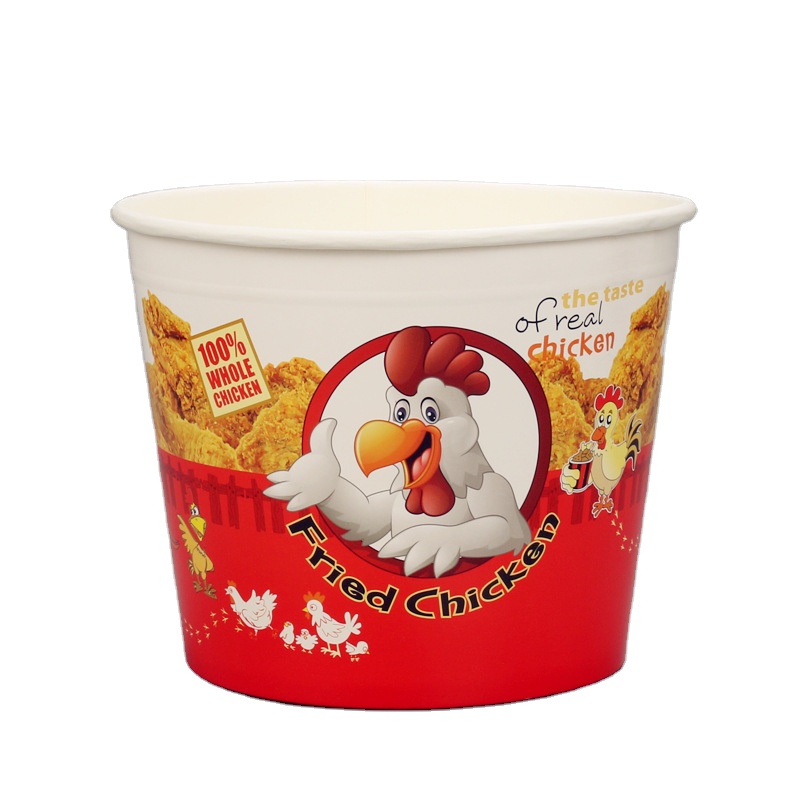 Wholesale 85OZ Eco-friendly Biodegradable Single Wall Paper Cup for Hot Fried Chicken Fried Chicken Wings Hamburger