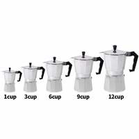 Barista Accessoires Cafetera Cuisinière Cafetière Espresso 1 2 3 6 9 12 14 Tasses Moka Maker Aluminium Mokapot Café Moka Pot