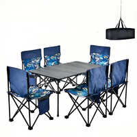 Ensemble table et chaises pliantes 4 places ODM OEM en acier carbone, durable et portable, pour camping, événements, festivals, vente en gros