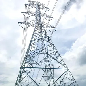 Transmission Transmission Line Angle Steel Tower 500kv Pipe Electrical Power Transmission Tower