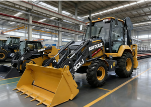 KATOCASE 3CX-J Dieselbetriebener Radlader Kompaktlader Baggerlader 1,5m Schaufelkapazität Ausgestattet mit 25+ Arbeitswerkzeugen Hohe Ladekapazität - Product Image 5