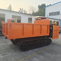 Mini-dumper chenillé 6T haute capacité avec pare-soleil, puissant, pour le chargement et le transport sur chantier