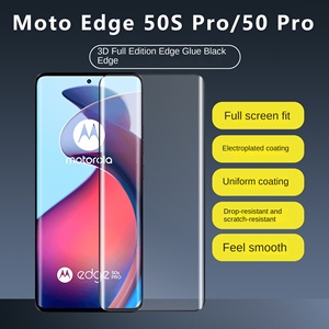 Pellicola Protettiva Completa per Motorola Edge 50S Pro, 0,33mm Asahi Nitrate Anti-Impronta, Anti-Esplosione, Protezione Luce Viola, <span class=keywords><strong>Copertura</strong></span> Totale - Product Image 2