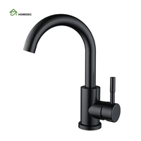 SUS304 acier inoxydable classique noir mitigeur robinet de lavabo monté sur le pont eau chaude et froide cuisine et salle de bain robinet usage domestique