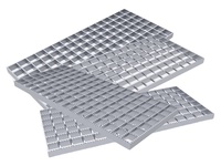 Grille de sol extérieure en acier durable avec tôle galvanisée pour système de drainage d'entrepôt et d'atelier - Résistante à l'eau et au feu