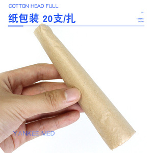 Coton-tiges médicaux Huashikang 12 cm, jetables, stériles, emballage papier, accessoire médical de classe I - Product Image 5