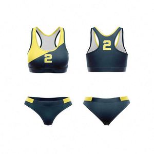 Maillot de volley-ball de plage sans manches personnalisé de haute qualité pour femme, design tendance, soutien-gorge de fitness pour filles - Product Image 4