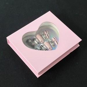 Venta caliente Lovely Handmade 3D Soft Gel Press On Nails Valentine's Nail Art Charms Nails PARA EL Día de San Valentín - Product Image 1