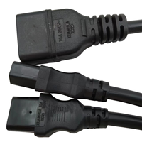 Câble d'alimentation en Y IEC C20 vers 2 C13, 16A 250V, câble d'extension d'alimentation haute puissance pour serveur, centre de données, PDU, UPS