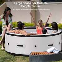 Jacuzzi Inflable Premium, Spa Portátil con Chorros de Masaje de Burbujas, Relajación Interior y Exterior para Jardín o Villa
