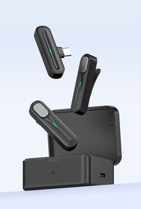 Micrófono inalámbrico de grabación de vídeo en línea profesional con reducción de ruido 2 en 1 2,4 GHz - Product Image 3