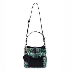 Elegante Bolso de Hombro de Tela Tejida Compuesta, Bolso Cruzado Funcional para Mujer con Múltiples Compartimentos, Bolso de Maquillaje con Correa para Chicas - Product Image 6