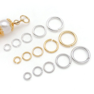 Accesorios de joyería DIY, argollas redondas cerradas, chapadas en oro y plata, para la fabricación de pulseras, suministros para manualidades. - Product Image 3