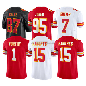 Camiseta de Fútbol Americano 2026 para Hombre, Cosida, con los Nombres de Patrick Mahomes, <span class=keywords><strong>Travis</strong></span> Kelce, Kenneth Walker III, Rashee Rice, Chris Jones y Xavier Worthy, Tallas S-3XL - Product Image 1