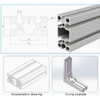 Profilé de rail linéaire en aluminium C-Beam 4080 pour actionneur de glissière d'axe Z CNC DIY